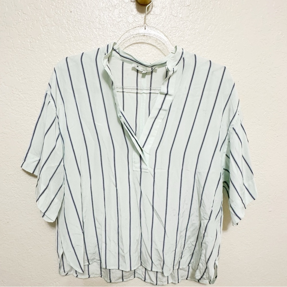 Vince Stripe Silk Popover Top size XS - Picture 4 of 5